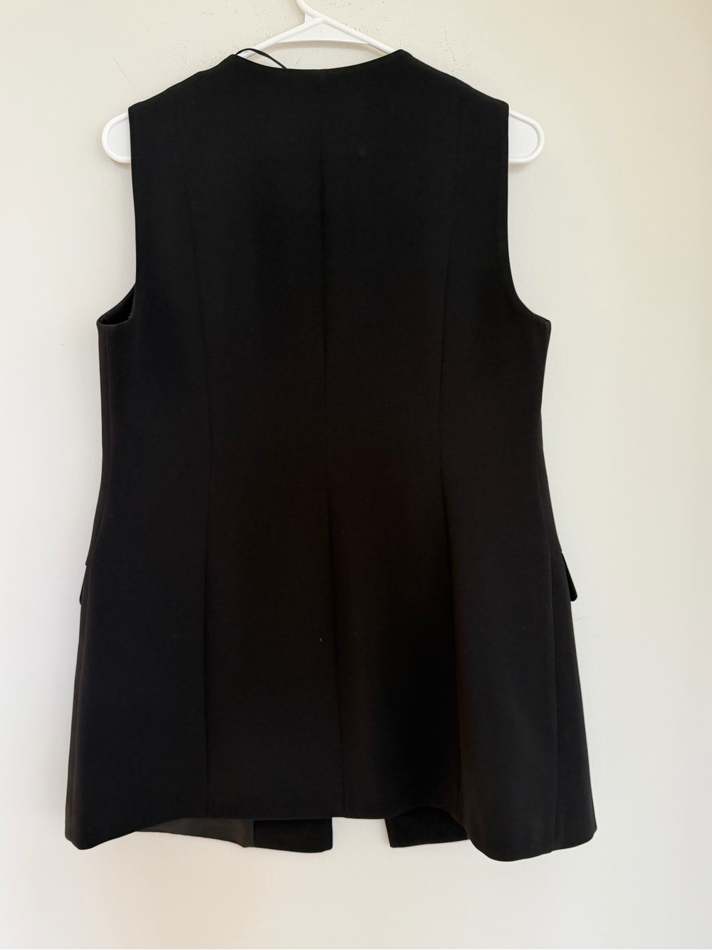ADL Black Sleeveless Draped Long Vest-Size M - Picture 5 of 10